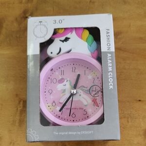 NWT Desigift Unicorn Alarm Clock With Night Light/Flash Light